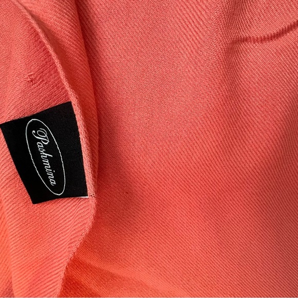 Pashmina Shawl, Coral - Picture 10 of 10